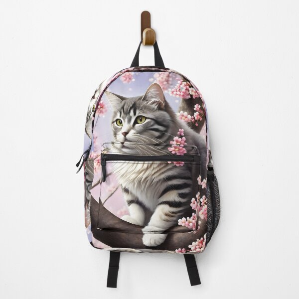 Item preview, Cat in a cherry blossom tree - Modern digital art designed and sold by Ai-michiart.