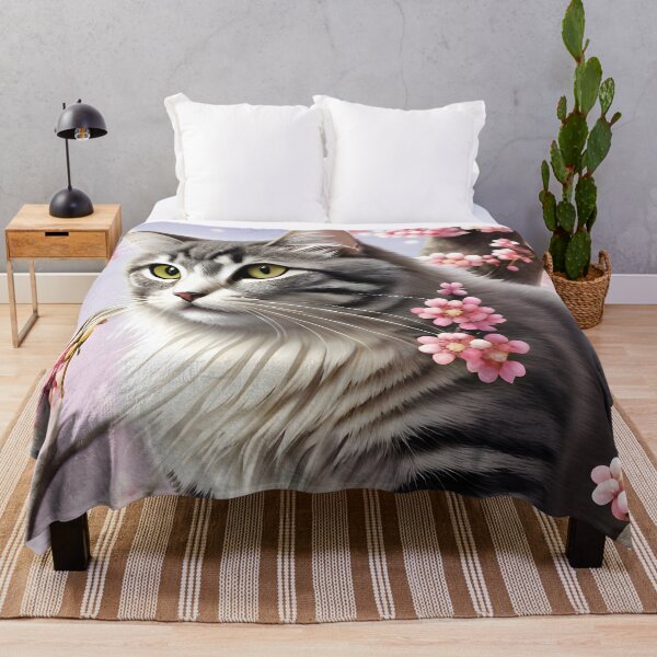 Item preview, Cat in a cherry blossom tree - Modern digital art designed and sold by Ai-michiart.