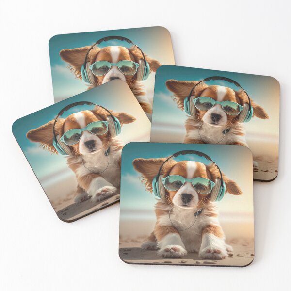 Item preview, Boyish Cutest Happy Beach Puppy Dog designed and sold by ArtificialEye.