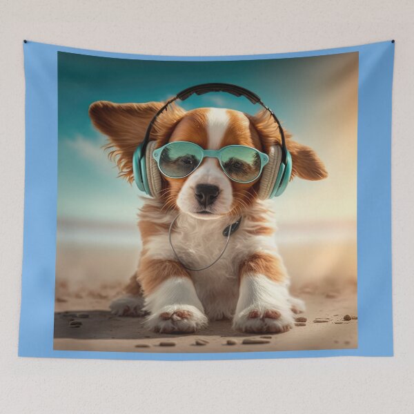 Item preview, Boyish Cutest Happy Beach Puppy Dog designed and sold by ArtificialEye.