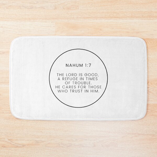 Item preview, Nahum 1 7 Minimalist Circle Bible Verse 1v7 designed and sold by GSquaredDesigns.