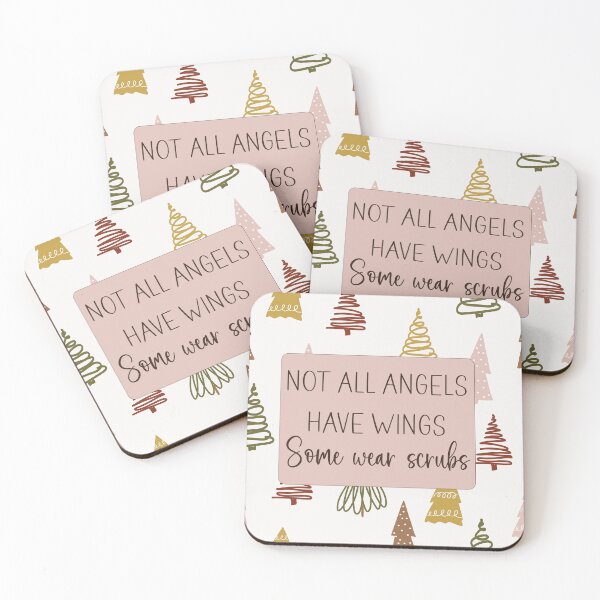 Item preview, Not all Angels Have Wings, Some Wear Scrubs designed and sold by TaraGbear.