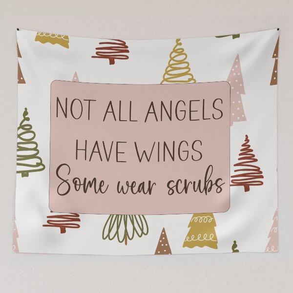 Item preview, Not all Angels Have Wings, Some Wear Scrubs designed and sold by TaraGbear.