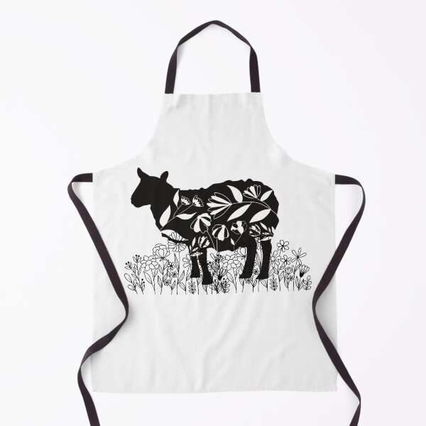 Item preview, Black Sheep Silhouette with Wildflowers designed and sold by HappyLifeCreate.