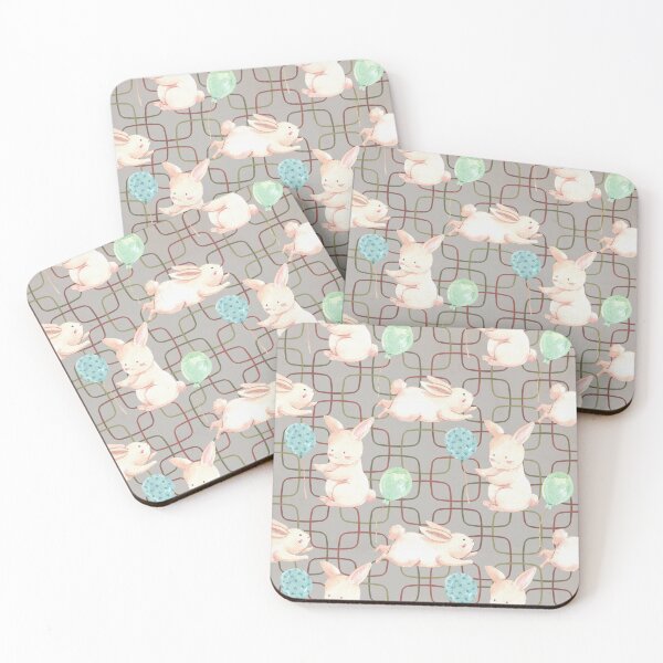 Item preview, Hoppy Cute Bunnies Easter Rabbit Seamless Pattern / Playful Happy Easter Day Bunny Rabits  designed and sold by haRexia.