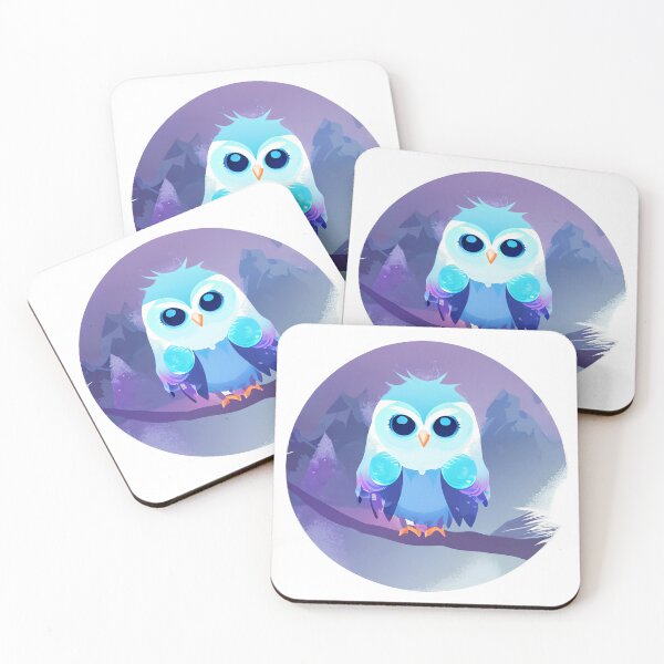 Artikelvorschau, Cute Abstract Arctic Baby Owl #2 entworfen und verkauft von EdeniaArtStudio.