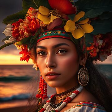 Beautiful Colombian Woman - Amazing Panorama Poster by Junkie Ai