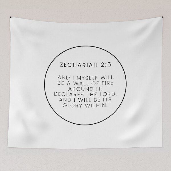 Item preview, Zechariah 2 5 Minimalist Circle Bible Verse 2v5 designed and sold by GSquaredDesigns.
