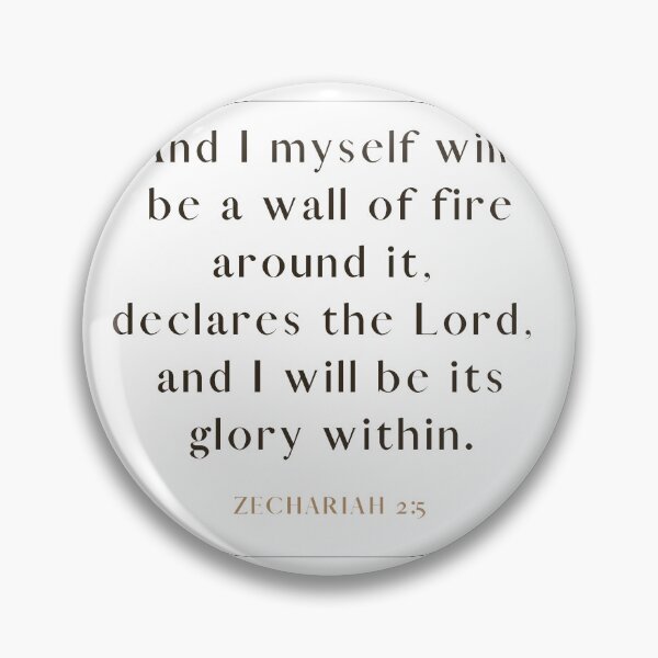 Item preview, Zechariah 2 5 Minimalist Square Bible Verse 2v5 designed and sold by GSquaredDesigns.