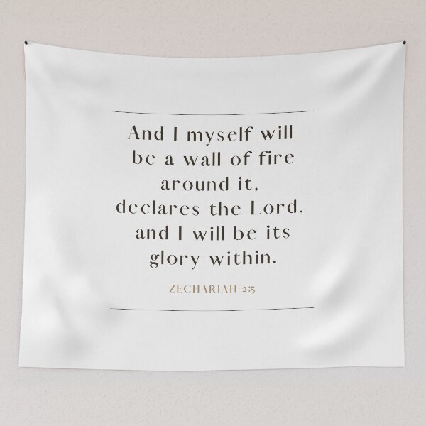 Item preview, Zechariah 2 5 Minimalist Square Bible Verse 2v5 designed and sold by GSquaredDesigns.