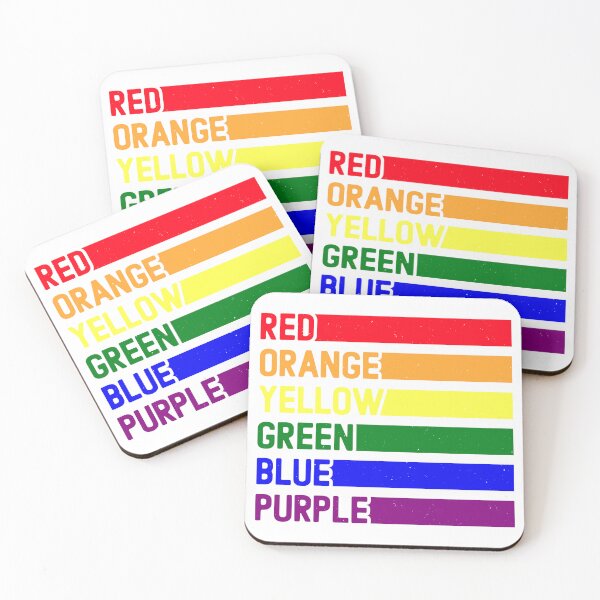 Item preview, red orange yellow green blue and purple stripes and words designed and sold by aprilsims.