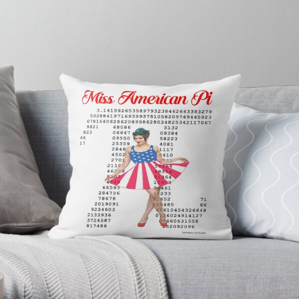 Miss American Pi Throw Pillow