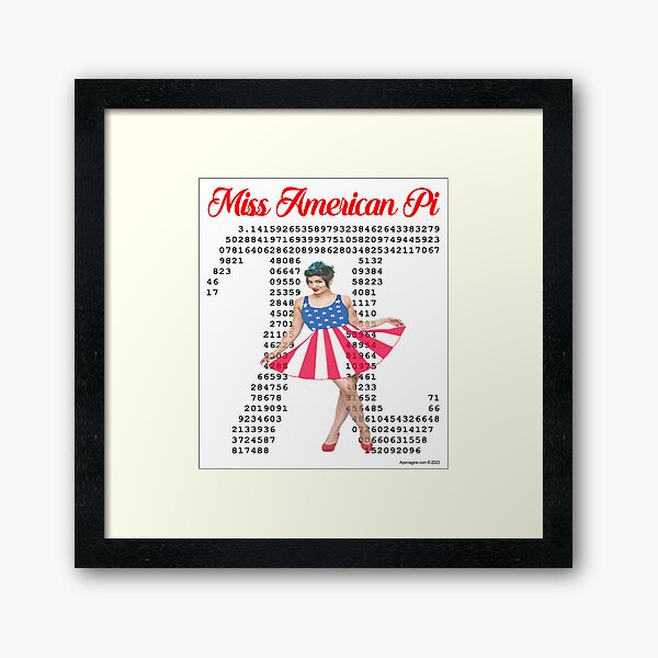 Miss American Pi Framed Art Print