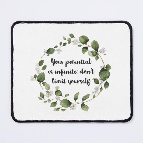 Item preview, Your potential is infinite: don't limit yourself | Inspirational quote designed and sold by Sjekkieboem.
