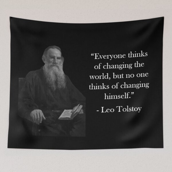 Item preview, Tolstoy Quote - Changing the World designed and sold by Reed-Inc.