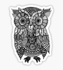 Zentangle Owl Sticker