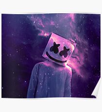 Marshmello Galaxie Lila Poster
