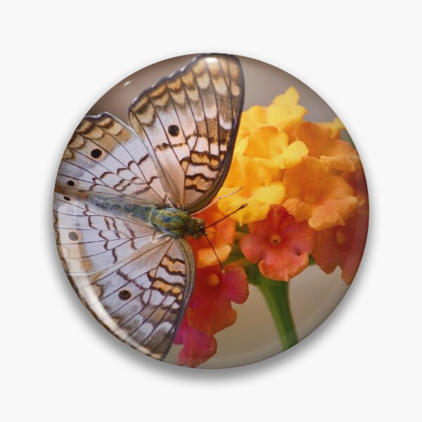 Item preview, White Peacock Butterfly on Lantana designed and sold by richardbryce.
