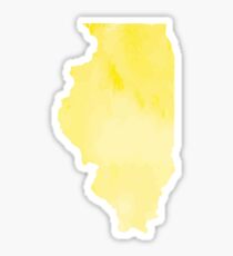 Yellow Watercolor Illinois Sticker