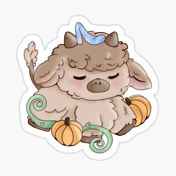 Cinderella Fluffy Cow Sticker