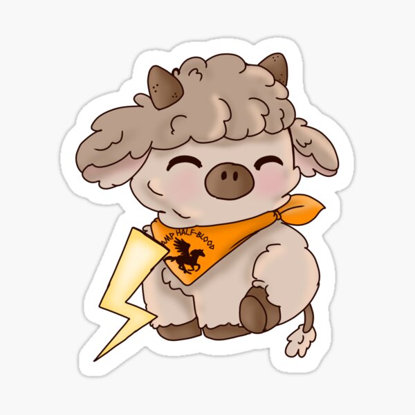 Lightning Thief Fluffy Cow Sticker