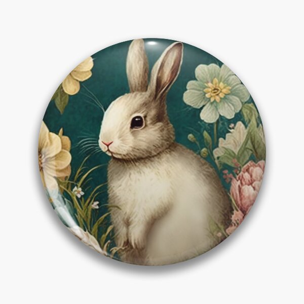 Item preview, Happy Easter, Bright Beige Easter Card with a Vintage Bunny designed and sold by EmeraldeaArt.