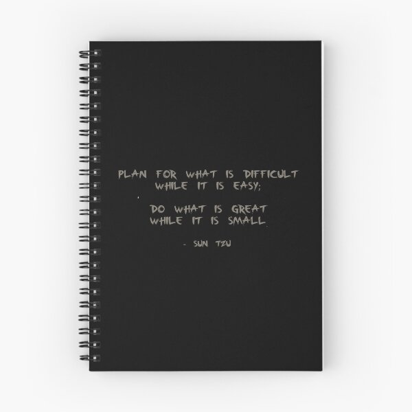 Item preview, Quote by Sun Tzu (Grey/Gold Text) - Plan for what is difficult while it is easy; do what is great while it is small designed and sold by The-Hist-Image.