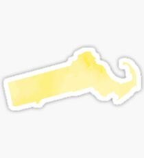 Gelbes Aquarell Massachusetts Sticker