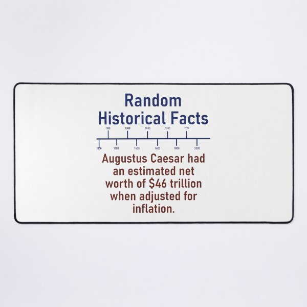 Item preview, Augustus Caesar Had An Estimated Worth  - History Fact designed and sold by CrankyOldDude.