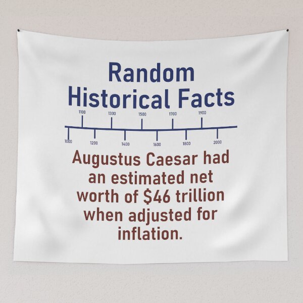 Item preview, Augustus Caesar Had An Estimated Worth  - History Fact designed and sold by CrankyOldDude.