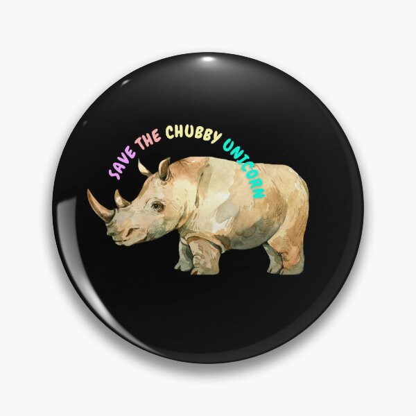 Item preview, Save the chubby unicorn - chubby rhino designed and sold by EarthAlly.