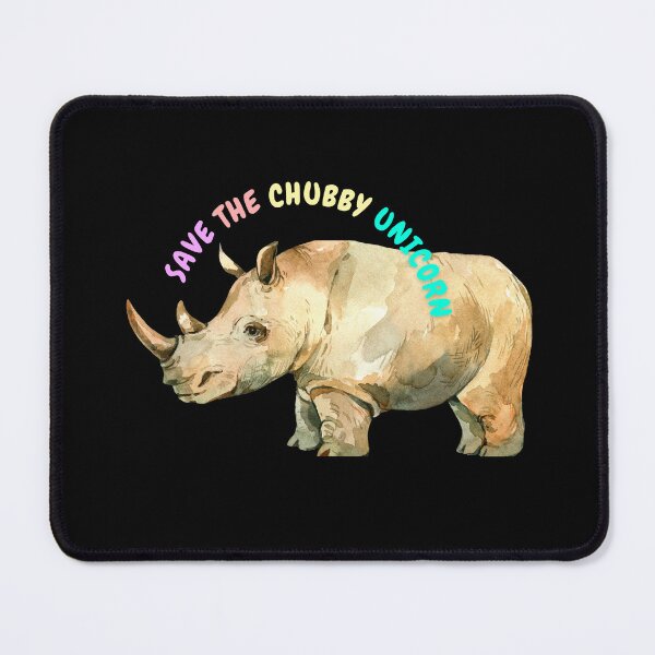Item preview, Save the chubby unicorn - chubby rhino designed and sold by EarthAlly.