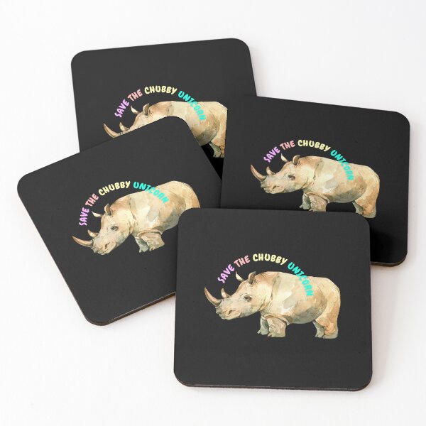 Item preview, Save the chubby unicorn - chubby rhino designed and sold by EarthAlly.
