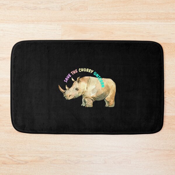 Item preview, Save the chubby unicorn - chubby rhino designed and sold by EarthAlly.