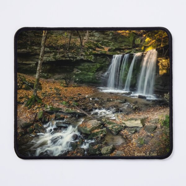 Item preview, Tranquility and Peaceful Waterfall By Brandon Cable designed and sold by BrandonArtWorld.