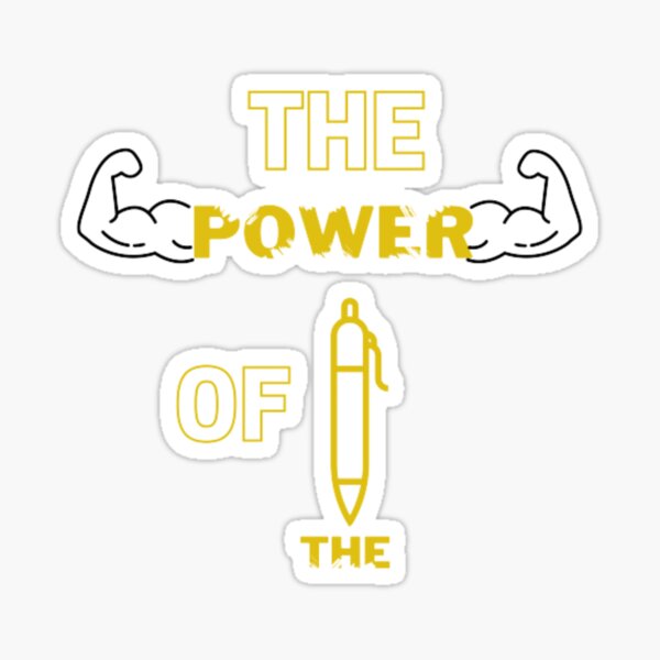 Words have power pen graphic Sticker for Sale by LK-designed