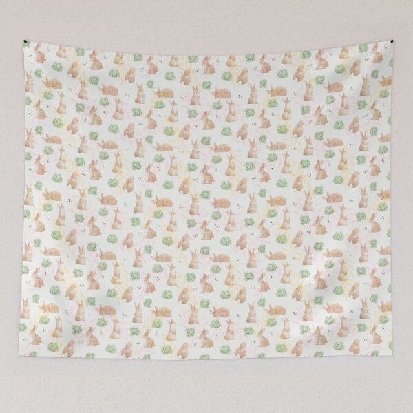 Item preview, Hoppy Cute Bunnies Easter Rabbit Seamless Pattern /  Happy Easter Day Bunny Rabits  designed and sold by haRexia.