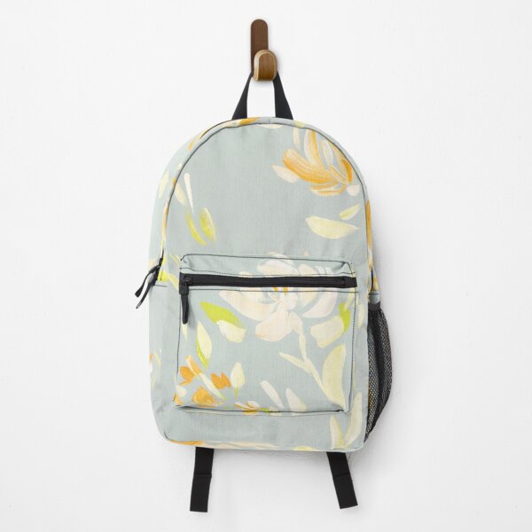 Item preview, Yellow and white painterly flowers on gray designed and sold by Ilze Lucero.