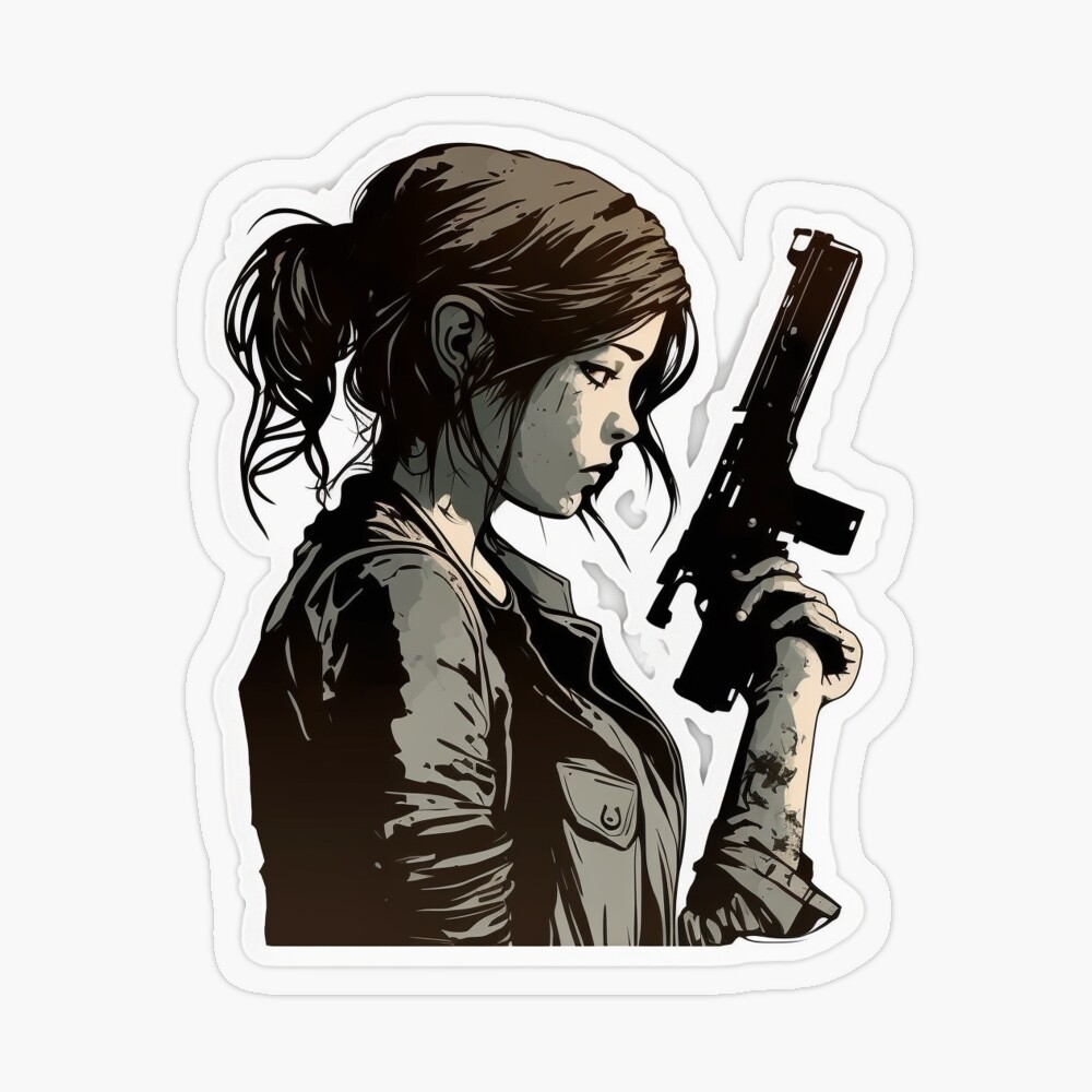The Last of Us II Ellie Holding Gun  Greeting Card for Sale by  DolphinArts66