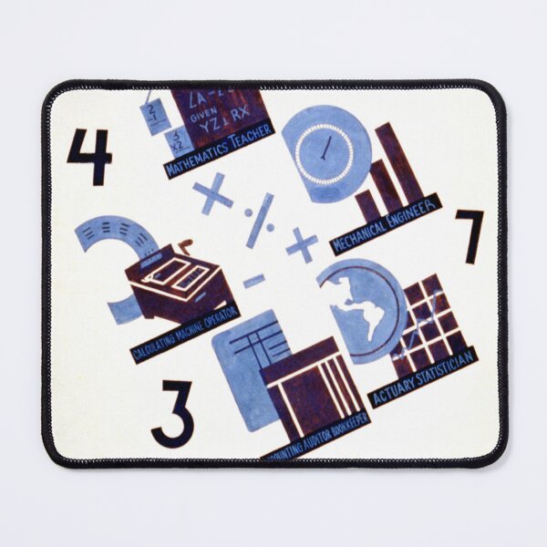 Item preview, Vintage poster - Mathematics Jobs designed and sold by mosfunky.