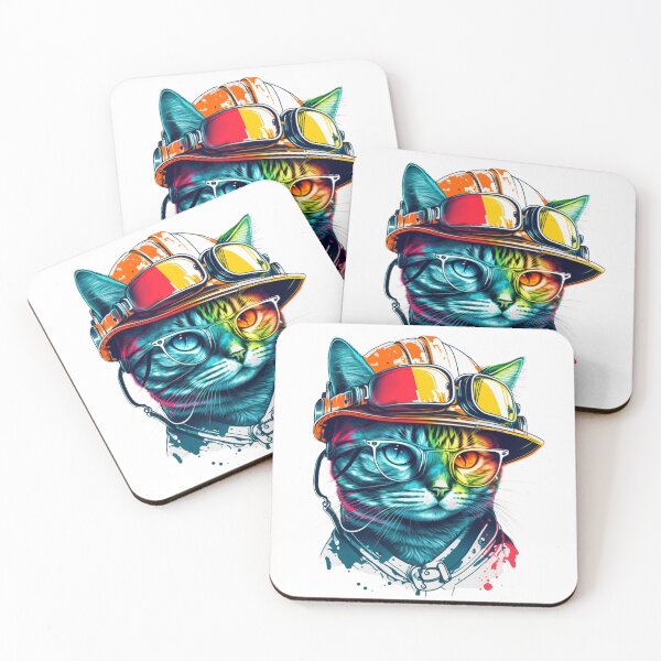 Item preview, Catswithhardhats cool cat worker designed and sold by Keni-shop.