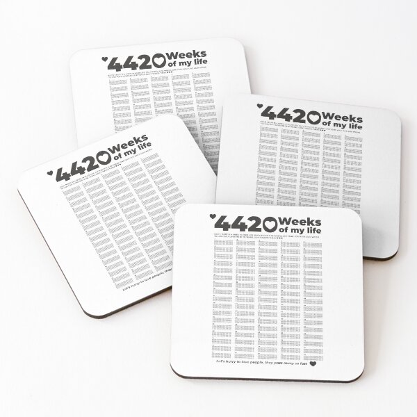 Item preview, Life calendar Weeks of my life 4420 weeks 2023 Hearts. designed and sold by grafik.