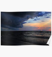 Cloudy Beach Poster