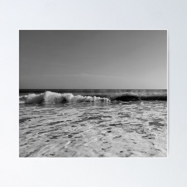 Black and white beach Poster