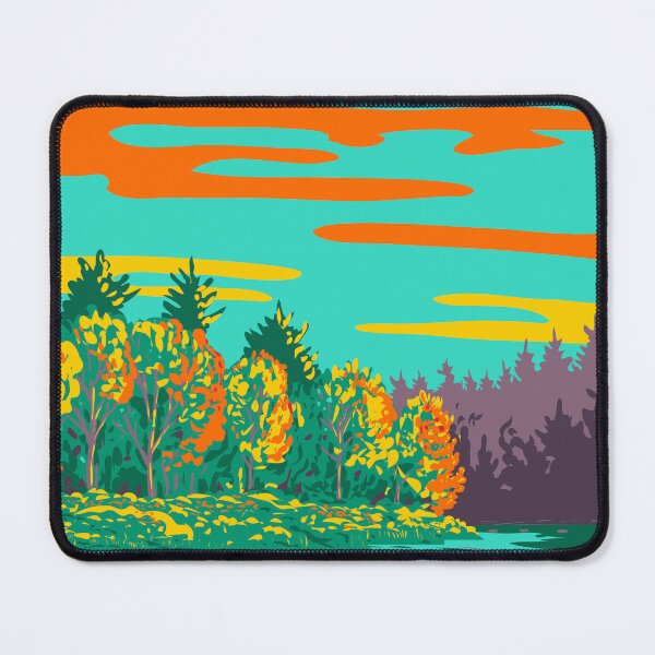Item preview, Still Brook in Kejimkujik National Park During Fall in Nova Scotia Canada WPA Poster Art designed and sold by patrimonio.