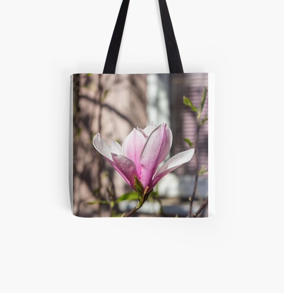 magnolia flower near window All Over Print Tote Bag