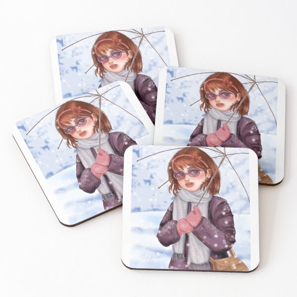 Item preview, Umbrella girl in snowy day designed and sold by sarashzt.