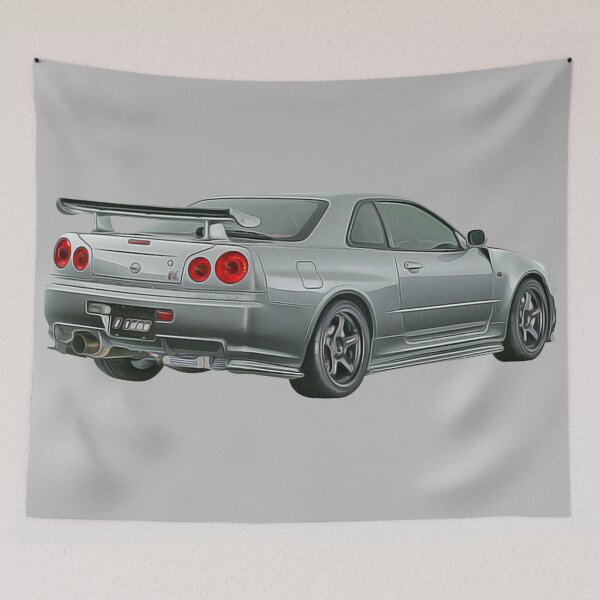 Item preview, Grey Nissan Skyline R34  designed and sold by Gile-Shop.