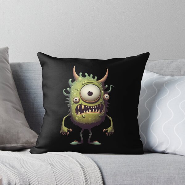 Item preview, Three-Eyed Green Funny Little Guy Monster designed and sold by RailoImage.