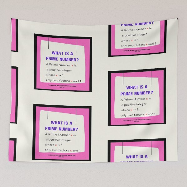 Item preview, What is a Prime Number? - Pink and Cream designed and sold by 743Designs.